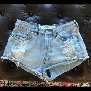 Brandy Melville button fly jean shorts